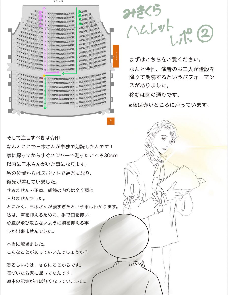 235FQtqVPM60554's tweet photo. #みきくらハムレット
レポ②

個人的今回のハイライト

良席祈願の為にハムレットが発表された時から禁酒をしていたんですけど、願いが叶い過ぎました。
もはや運を使い切ったと言っても過言ではないでしょう。
三木さんありがとうございます。
一生ついていきます。
ファンイベントないんですか？ https://t.co/i554C9aotJ
