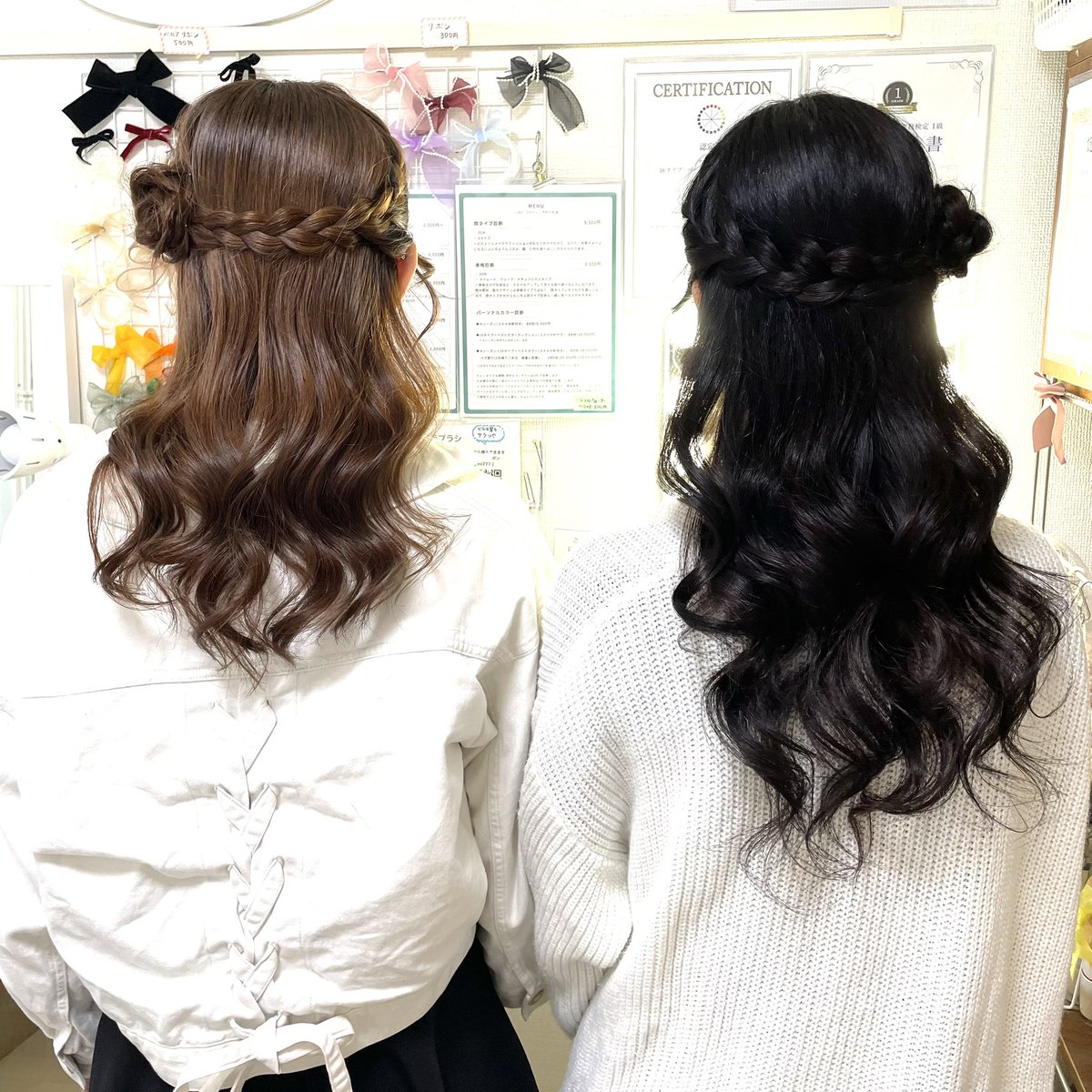 Each_Bright's tweet photo. 3月からヘアセットは初回、平日かかわらず2500円になります🙂‍↕️

3月は卒業式のヘアセットのご予約増えてきています👩‍🎓🌸 https://t.co/lkAPNONyOo
