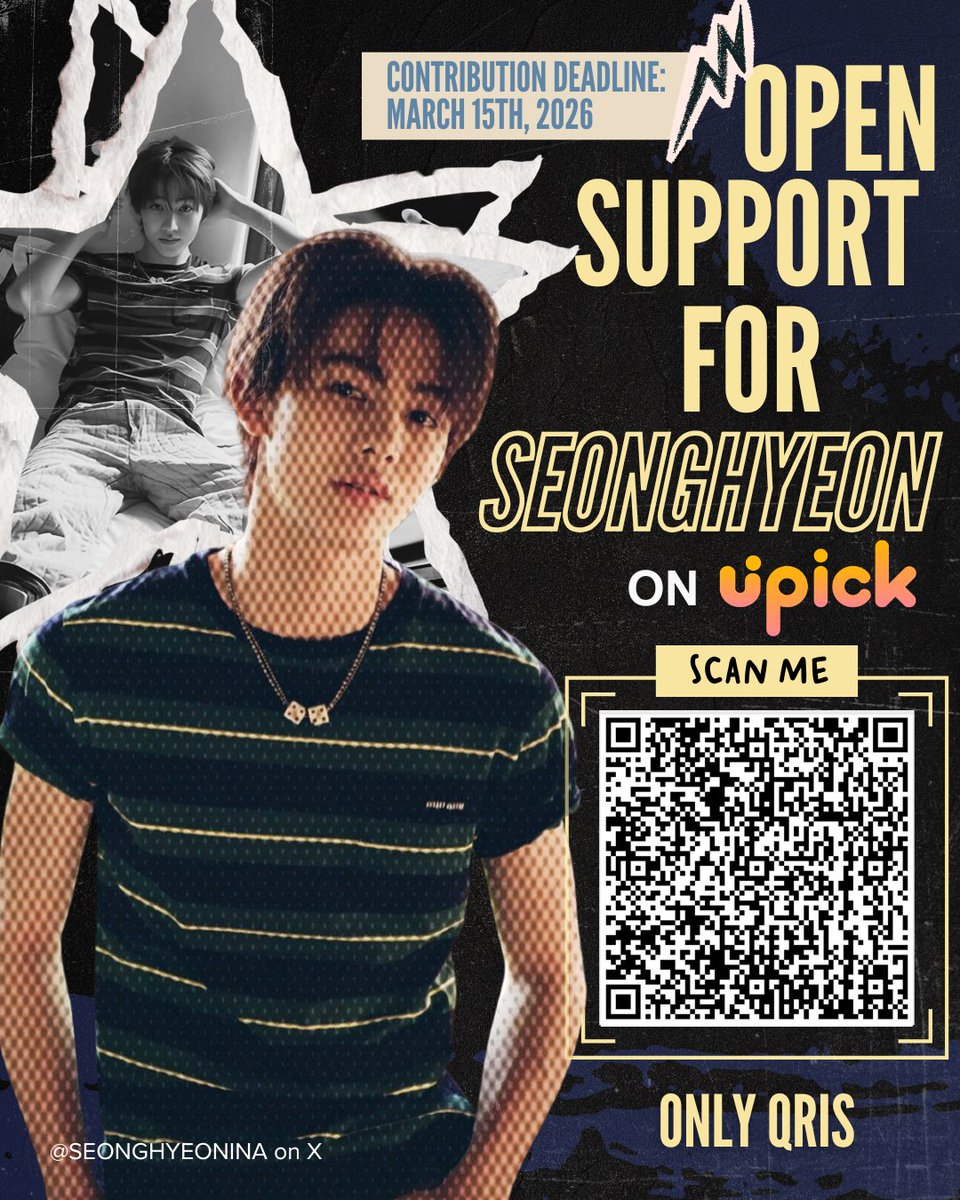 [OPEN DONATION FOR UPICK VOTING]

Halo, COER. Berhubung Seonghyeon dinominasikan sebagai Best IDOL - VOCAL di UPICK, kami membuka donasi untuk membantu keperluan voting Seonghyeon ini.

Donasi dapat dikirimkan melalui QRIS SEONGHYEON INDONESIA, yang tercantum di tweet di bawah