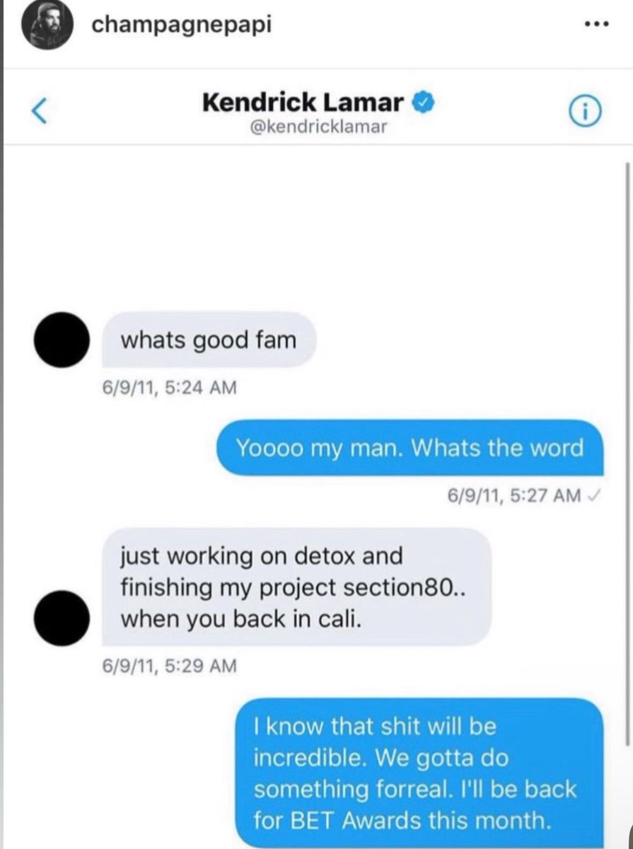 Drake and Kendrick Lamar's First DM's (2011)