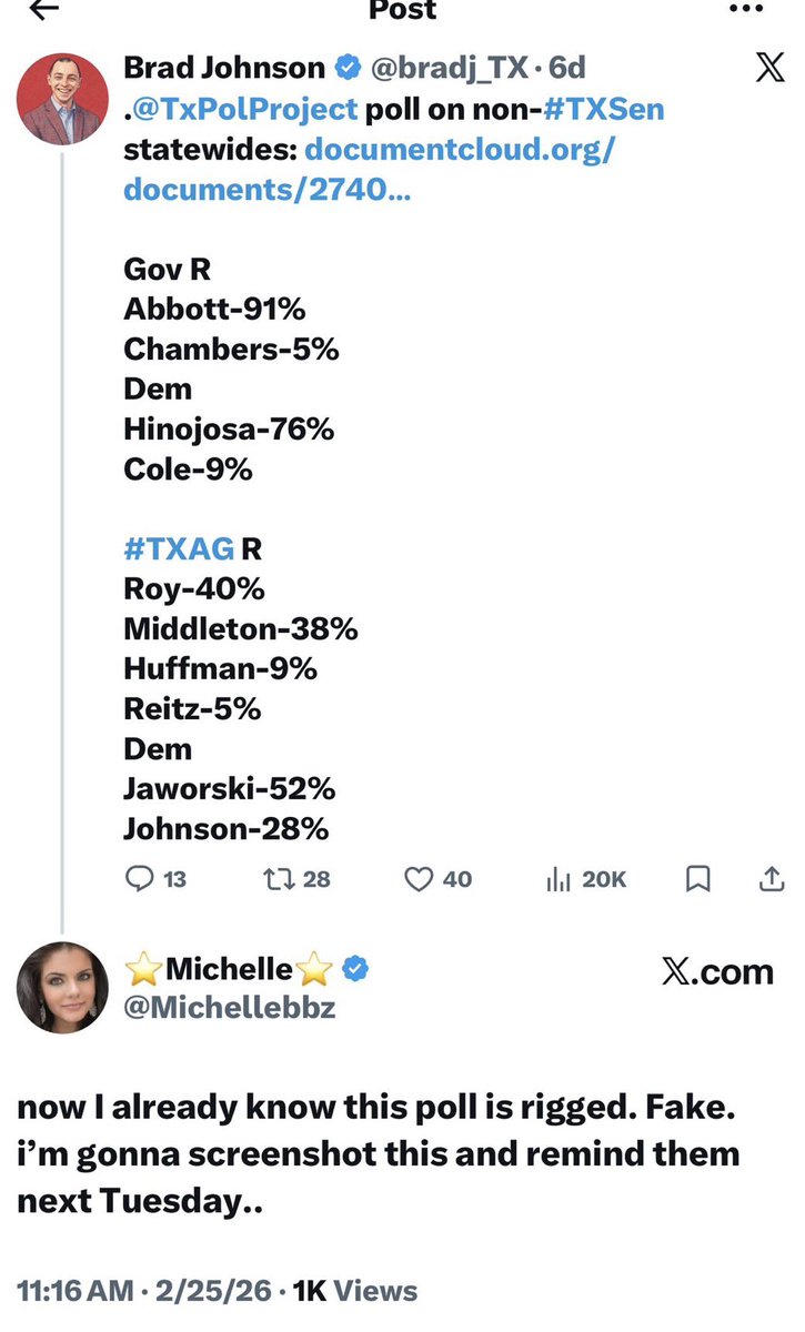 Evening69Star's tweet photo. Catfish Tonya eating so many words right now….she must be overflowing! #CatfishTonya #KenPaxton #AaronReitz

Shall we remind everybody of her poll…because “X” is real life! https://t.co/z5uwi4ie1v