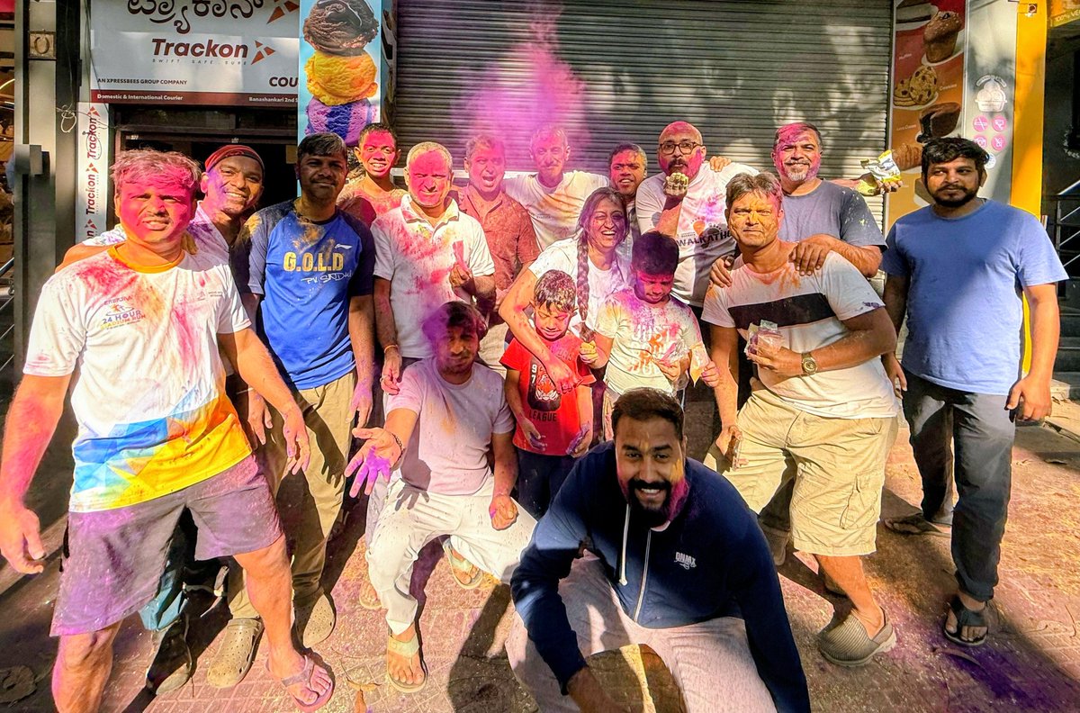 KiranKS's tweet photo. Happy Holi my friends! Hope you had a very colourful Holi 2026. 

We had super fun. Colours, songs, dance, sweets... https://t.co/SNWRuaPV5w