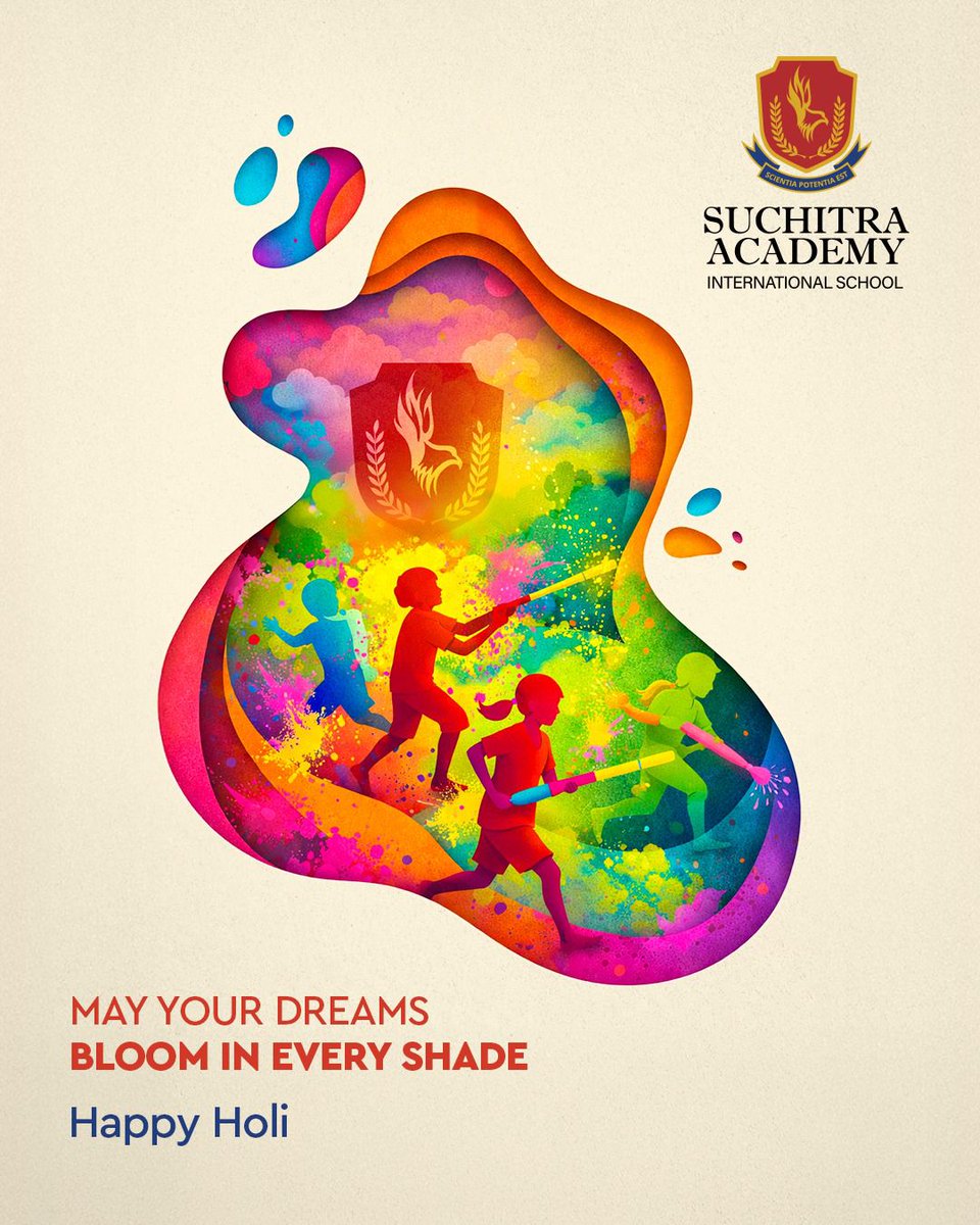 SuchitraAcad's tweet image. May this festival of colours fill our lives with happiness, harmony, and new beginnings.

On this joyful occasion, we extend our warmest wishes to all our parents, students, and 

 Wishing you all a bright and colourful Holi!

#HappyHoli
#SuchitraAcademy