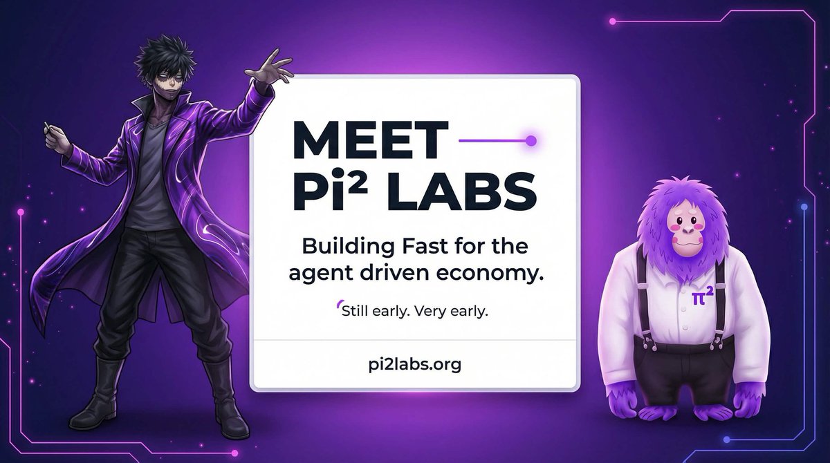 Meet Pi² Labs the rebrand with actual substance 

🟣 The Pi² Labs:

Pi² Labs (formerly <a href="/PiSquared/">Pi Squared</a>) just stepped into their next chapter

New name, same team, sharper focus

They're building Fast a payments network designed specifically for the agent driven economy

🟣 Here's
