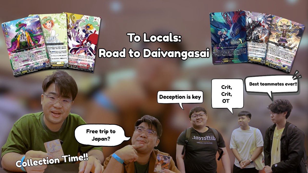 First 3v3 in Singapore?!?

Keith plays DARK STATES ⁉️
😵😵

YOTSUBA IN 2026 💍👰😵

Check out our latest video~
Road to Daivangasai in Singapore right here
⬇️
youtu.be/4rLRyB5mluI