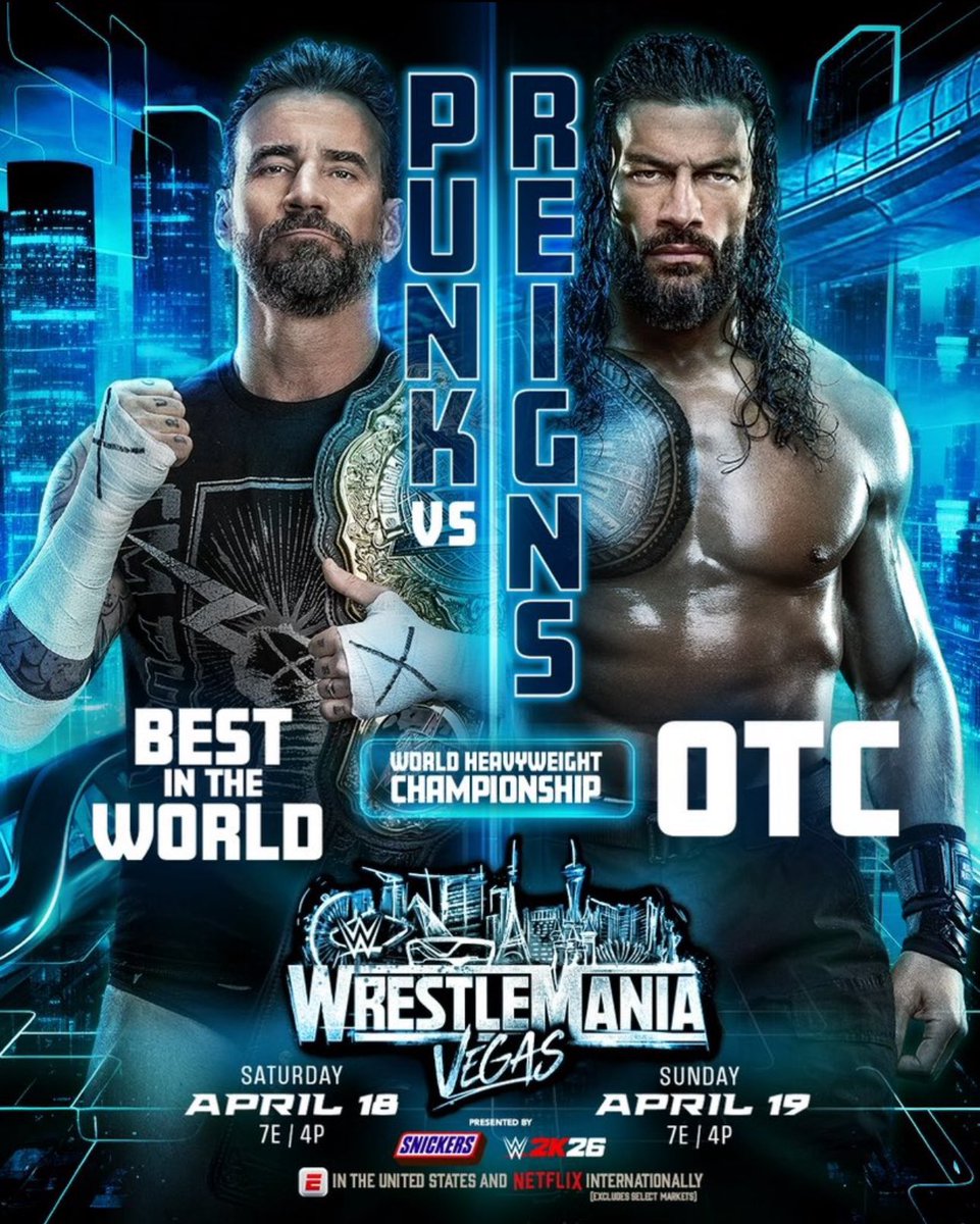 _yodee11's tweet image. The Official Poster for 

#RomanReigns vs #CMPunk 
WHC On The Line 

#KickingOutAt2