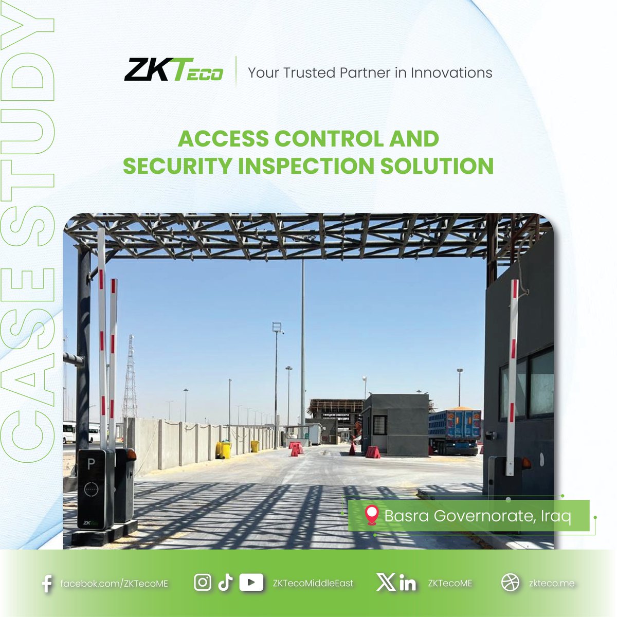 ZKTecoME's tweet image. Case Study: Sama Al Manar for General Trading Ltd.

Implemented a centralized, scalable security solution:
• BGM1060L/R barrier gates
• BioFace B1 integrated with TS2000 Pro
• ZK-D4330 metal detector
• BioTime 9.5 software

#CaseStudy #AccessControl #SmartSecurity