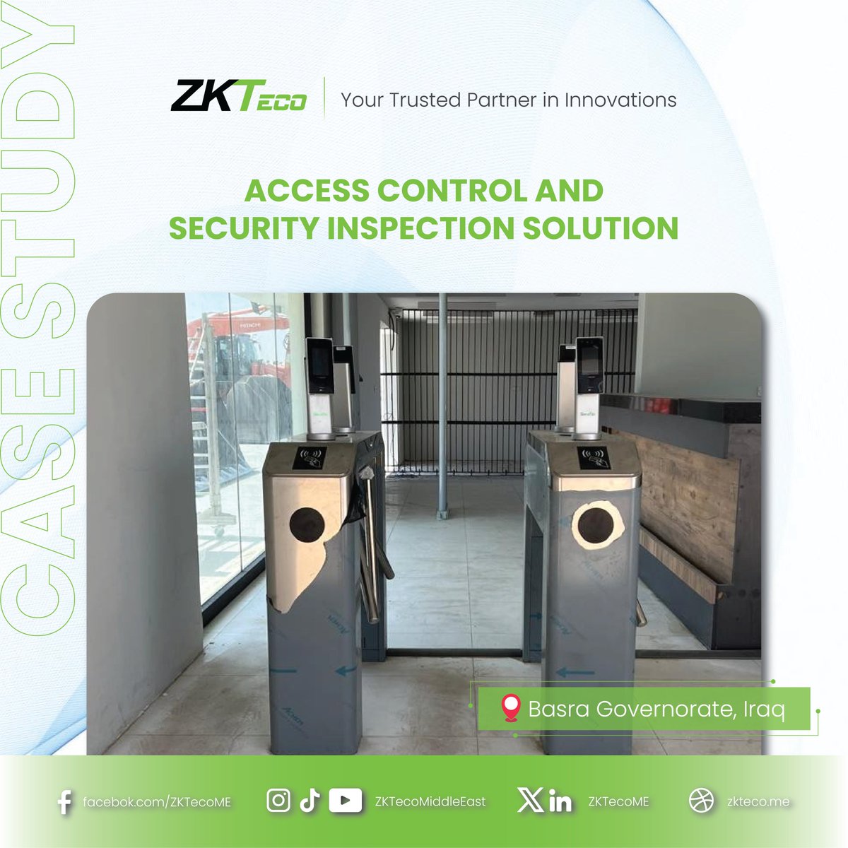 ZKTecoME's tweet image. Case Study: Sama Al Manar for General Trading Ltd.

Implemented a centralized, scalable security solution:
• BGM1060L/R barrier gates
• BioFace B1 integrated with TS2000 Pro
• ZK-D4330 metal detector
• BioTime 9.5 software

#CaseStudy #AccessControl #SmartSecurity