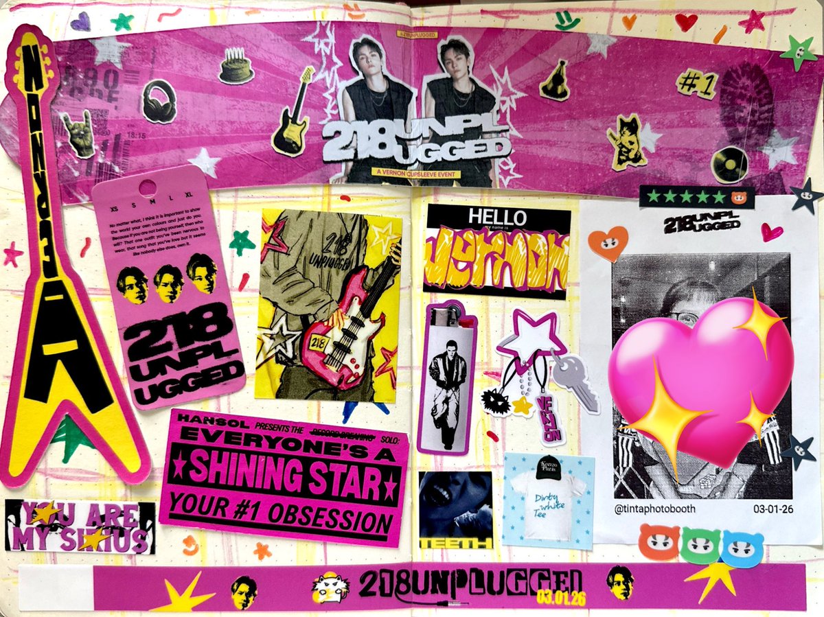 my 218unplugged spread 💖🎸💥