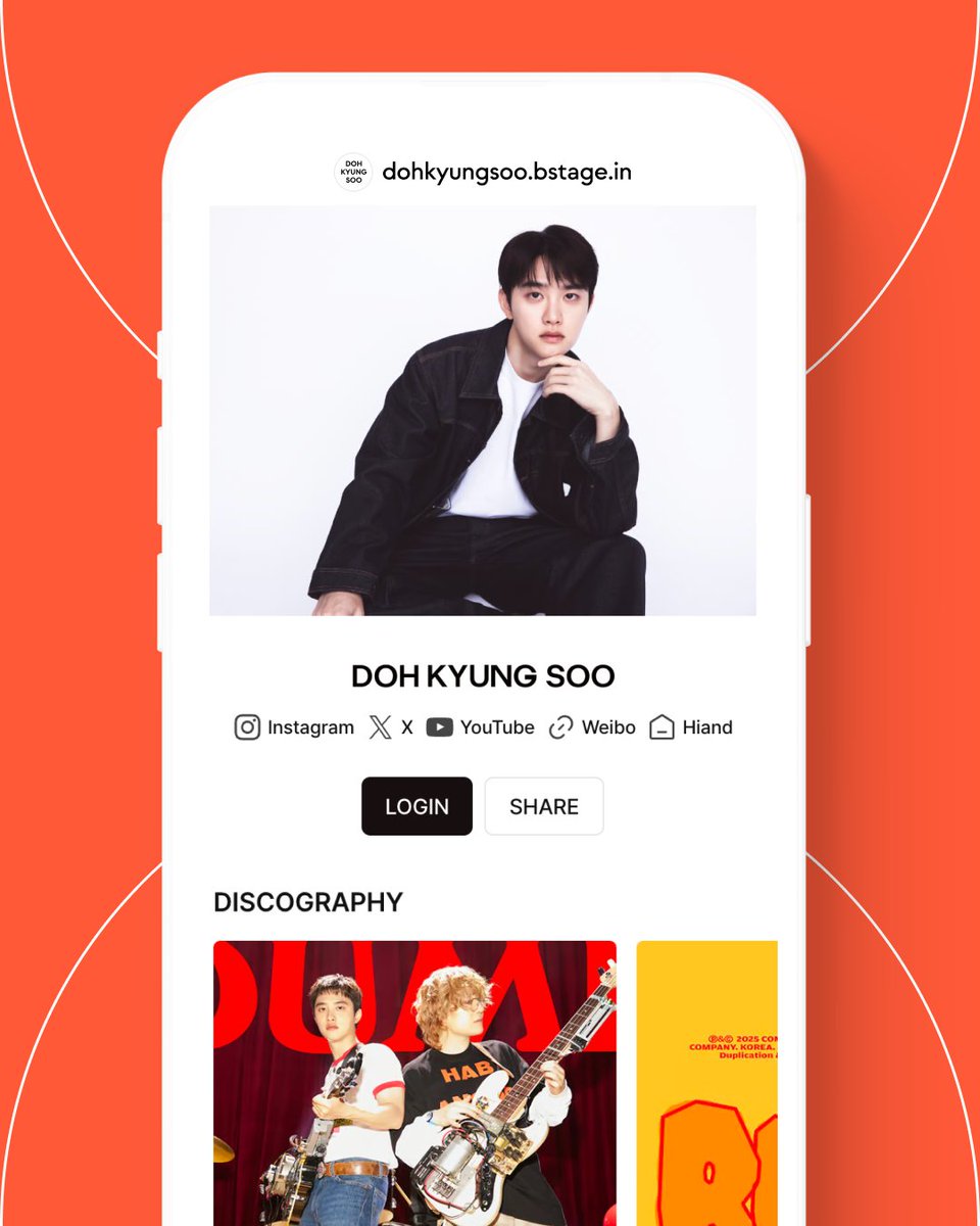 📢 DOH KYUNG SOO is on b.stage!
🔗dohkyungsoo.bstage.in
⠀
도경수 비스테이지 오픈🎉
⠀
비스테이지에서 도경수의 모든 것을 가장 먼저 만나보세요!
⠀
#DOHKYUNGSOO #도경수 #비스테이지 #bstage