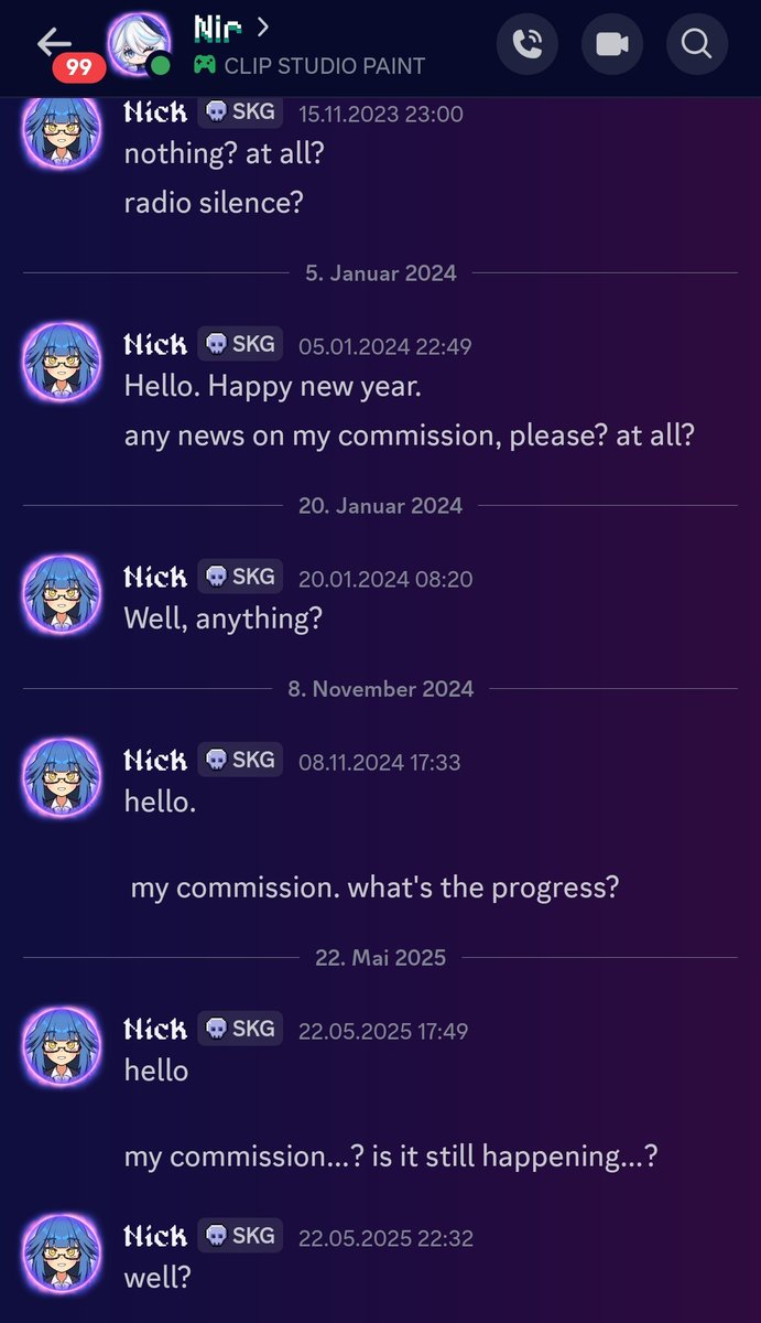 ExTheMan's tweet photo. So this is the shit you pull off when your clients had enough of you wasting their time, huh? 

Hey Darboo, where's my comm I've waiting 2.5+ years on? 

I've been trying to contact your ass across several alt accounts, and yet you continually ghosted me.

Go fuck yourself. https://t.co/u32uY6JuVg