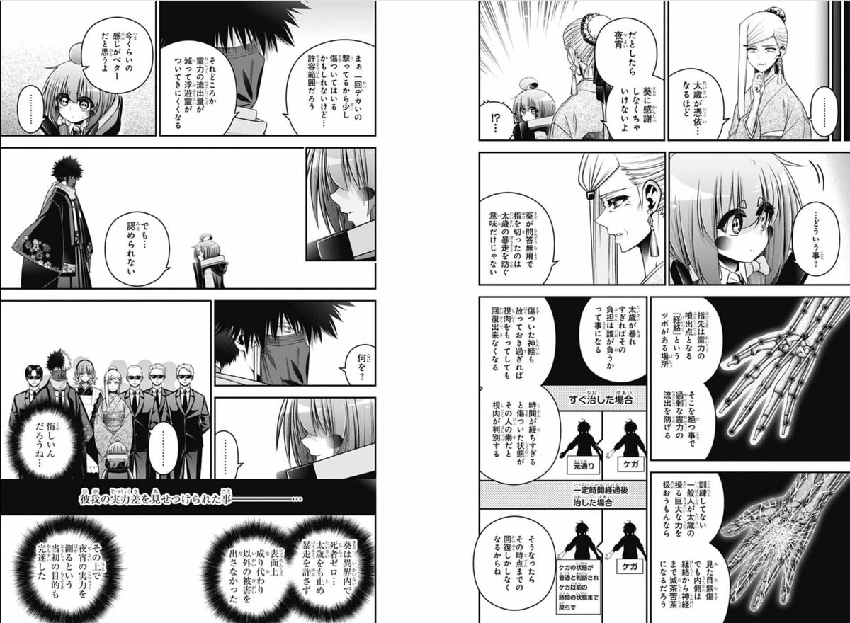 本日発売のジャンプSQ 4月号に『#ダークギャザリング 78話:禁域』を掲載していただいております。
今月は夜宵ちゃんまさかの霊能者に弟子入り…!? 回です。
そしてなんと連載7周年を迎えました…。まさかこんなに続けられるとは…! 