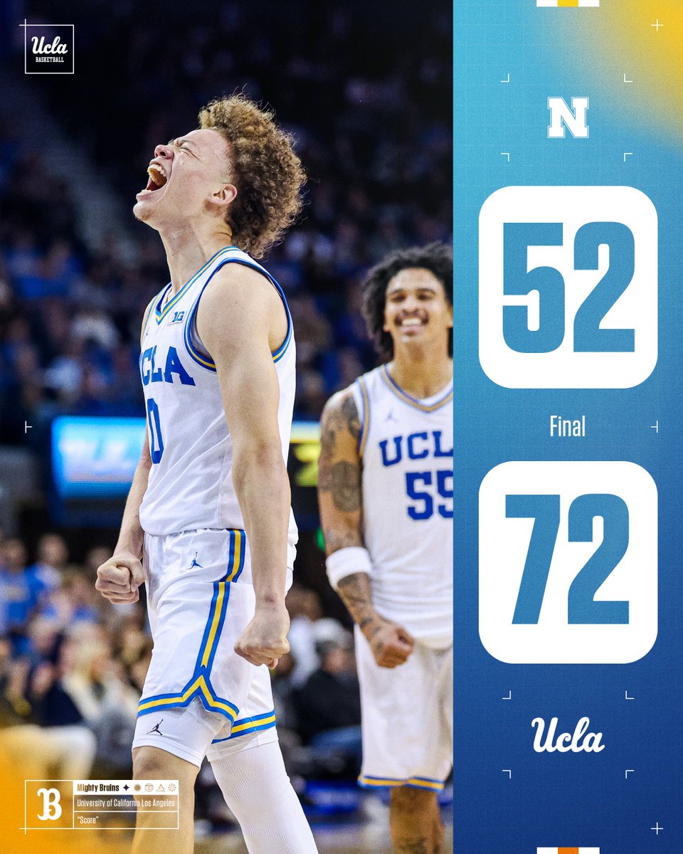 FINAL: UCLA 72, Nebraska 52

#GoBruins
