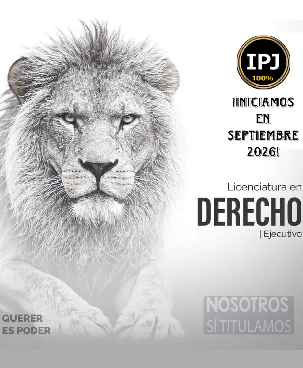 En el Instituto Pericial Judicial, ofrecemos la Licenciatura en Derecho con modalidad ejecutiva:

Inscríbete ahora. ¡Querer es poder!

#Inscripciones_Abiertas 
#Instituto_Pericial_Judicial

📲 (998) 123 2411
🆔 walink.co/4b97f3
🌐 Grupo WhatsApp: chat.whatsapp.com/HDBxA86mwjr94W…