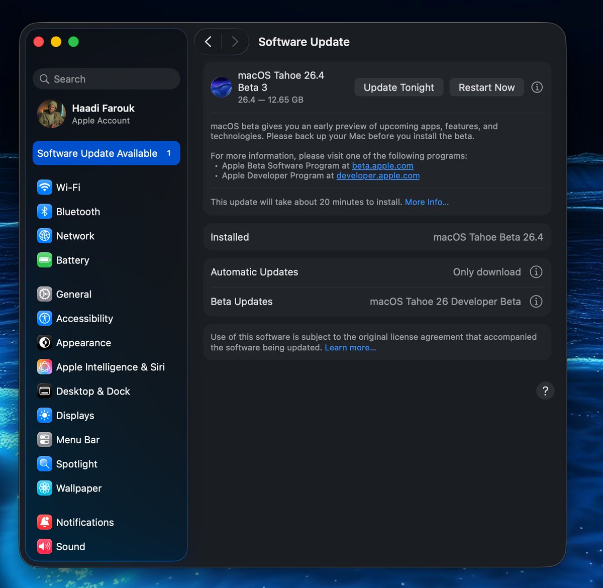Apple finally dropped macOS 26.4 developer beta 3