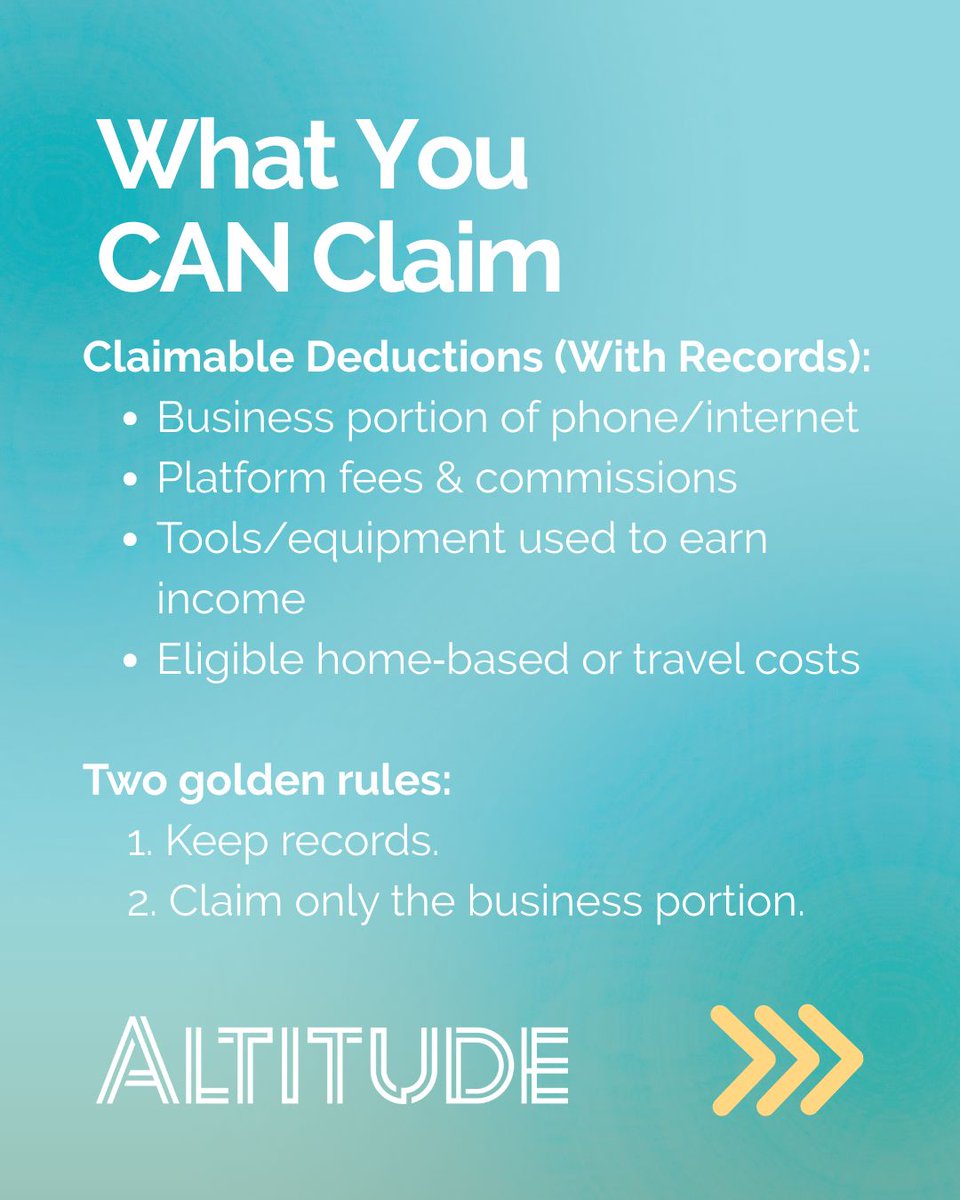 AltitudeAdviser's tweet photo. If you’re starting or growing a side hustle and want clarity around what to declare and what you can claim, our team can help you keep things clean, compliant and tax‑smart. 🧾💡📌

📩 Reach out to your Altitude accountant or book an introduction meeting. https://t.co/MwHsjA2HpC