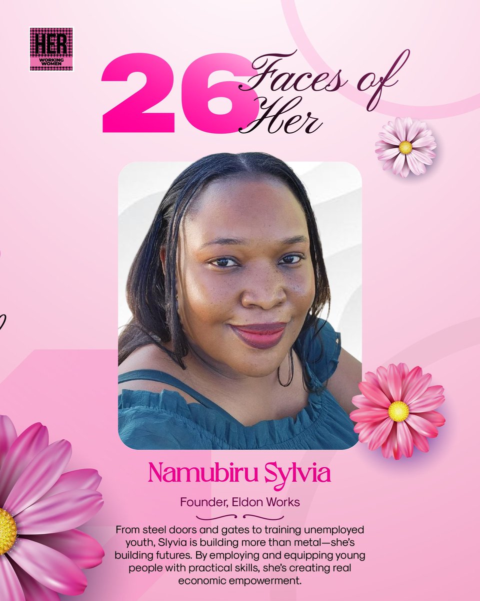 herworkingwomen's tweet photo. Meet the second face of our #26FacesOfHER campaign!

Namubiru Sylvia, Founder of Eldon Works, is transforming lives by equipping youth with skills, mentorship &amp; job opportunities. She’s not just creating jobs, she’s building sustainable futures.

Stay tuned for our next face! https://t.co/lNOYzsC6Ii
