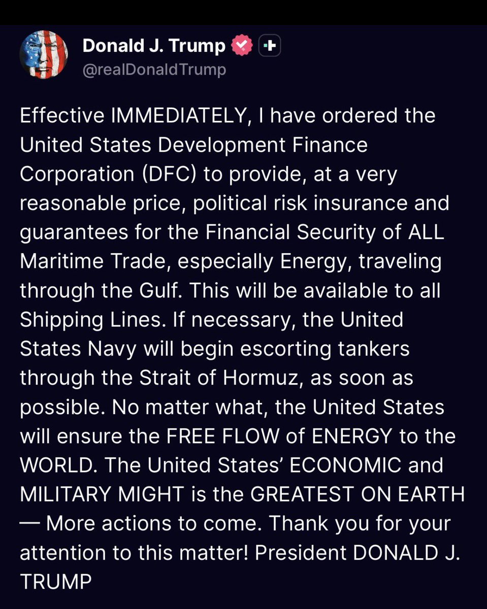 In the game of “Make America Great Again chess”, President Trump just checkmated Starmer.

War risk insurers including Lloyd’s of London have withdrawn cover for tankers using the Strait of Hormuz. Without that war risk cover, tankers face huge premiums or can’t operate, this