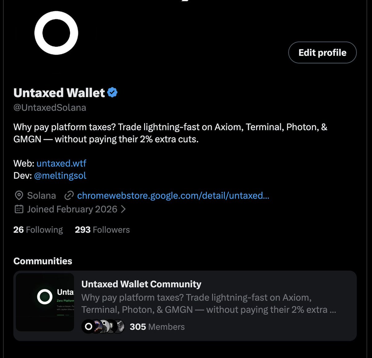 x followers: 293
x community: 305
active untaxed users: 238

literally everyone here is family, we grow together ⚡️