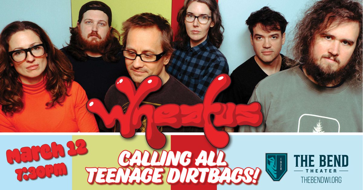 TheBendTheater's tweet photo. Wheatus is coming to The Bend Theater to celebrate 25 years of Teenage Dirtbag—playing the debut album in full plus fan favorites. Big sing-alongs, pop-punk nostalgia, all the feels. 🎶

📅 Thu, March 12 - 7:30 PM
🎟️ Tickets: https://t.co/I3JZ73TvGb https://t.co/1ASHUfK3ls