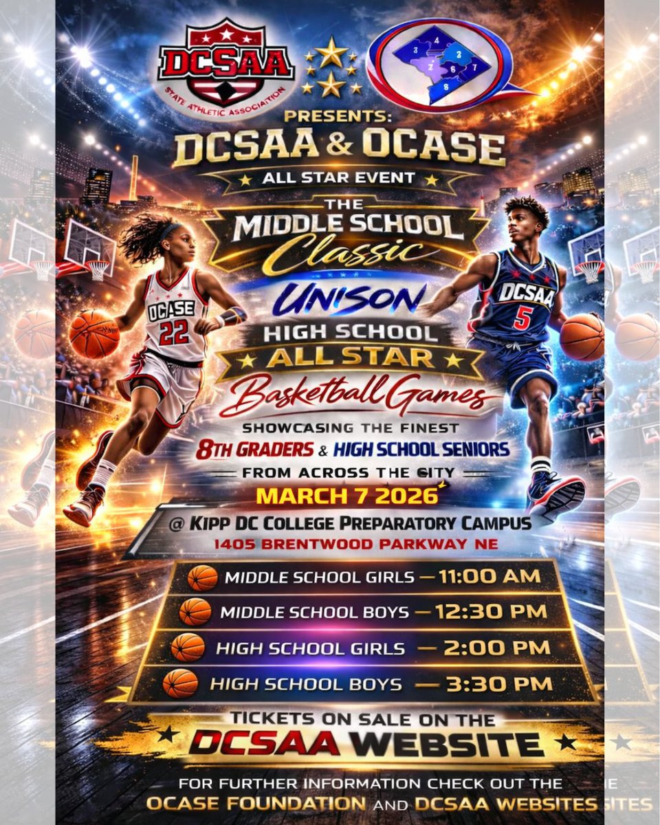 The DCSAA & OCASE Middle School Classic / Unison High School All-Star ...