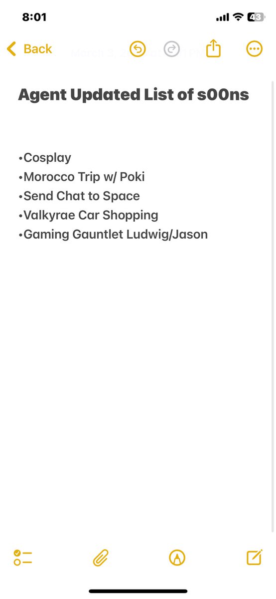 Updated list of s00ns🔥