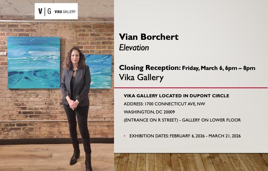 ViansArtCorner's tweet photo. This Fri, March 6, 6-8PM is Closing Reception for #artexhibition #Elevation @ Vika Gallery in #dupontcircle #FREE & open to public conciding w/ 1st Friday Art-Walk of Dupont #acreativedc #dc @washingtondc @dupontcircle
@bmoreart1 @7NewsDC @wcp @202Creates @eastcityart @districtfray @visualartsdc @TheDCArts
@CorcoranGW @AUMuseum_Katzen @dctrending
@washingtonian @FreeinDCBlog