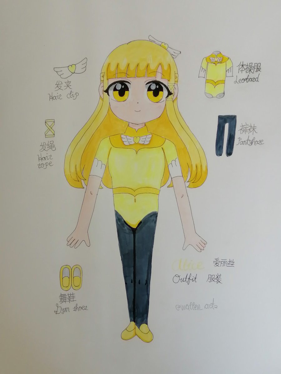 Flame_potato233's tweet photo. Remake of OC Alice's outfit and items setting!
The gymnastics girl who also like doing aerobics! https://t.co/V8rGkx4BEx