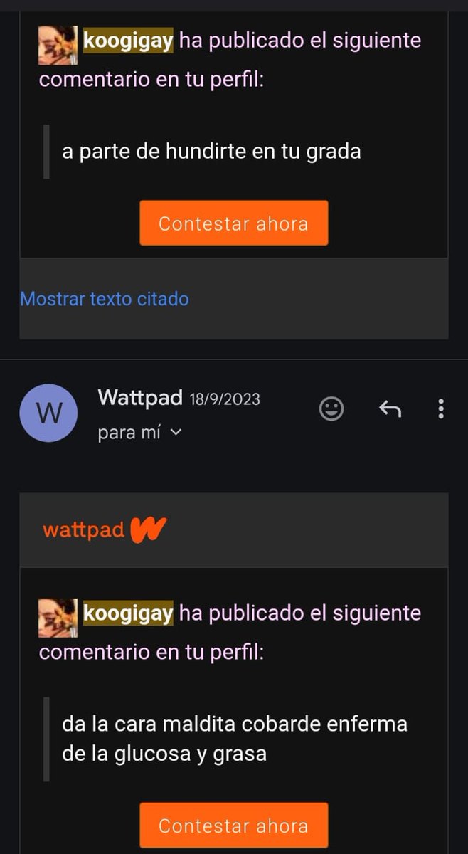 estas cosas me decía a mi a mis 17 años teniendo en conocimiento mis problemas alimenticios
a esta chica la llevan exponiendo desde el 2020, la conocí a mis 13 años y desde ahí empezó a hacerme la vida imposible.
desearía tener más, pero fui borrando con el tiempo.