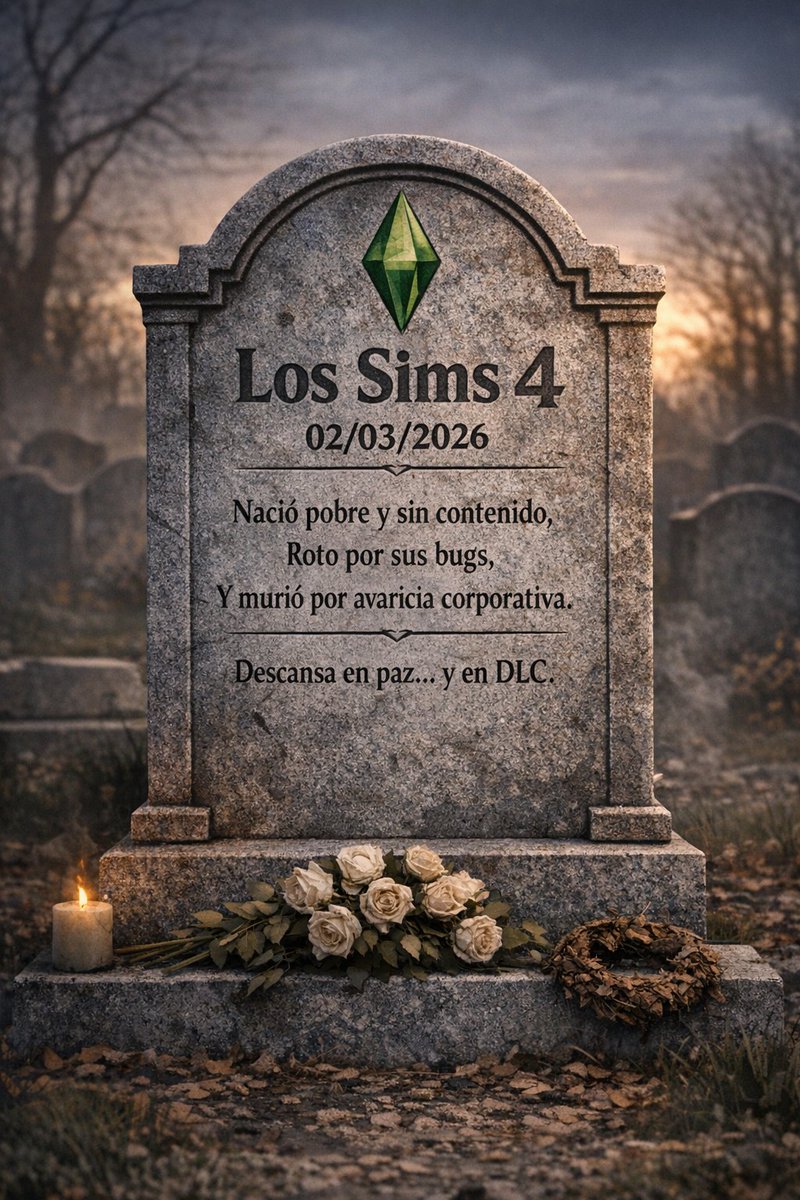 Hoy, 02/03/2026, despedimos a Los Sims 4.
Nació en 2014, humilde y con aspiraciones.
Creció entre promesas de contenido futuro, parches urgentes y actualizaciones que siempre traían “sorpresas”.
Sobrevivió gracias a una comunidad creativa que hizo, gratuitamente ⬇⬇⬇⬇