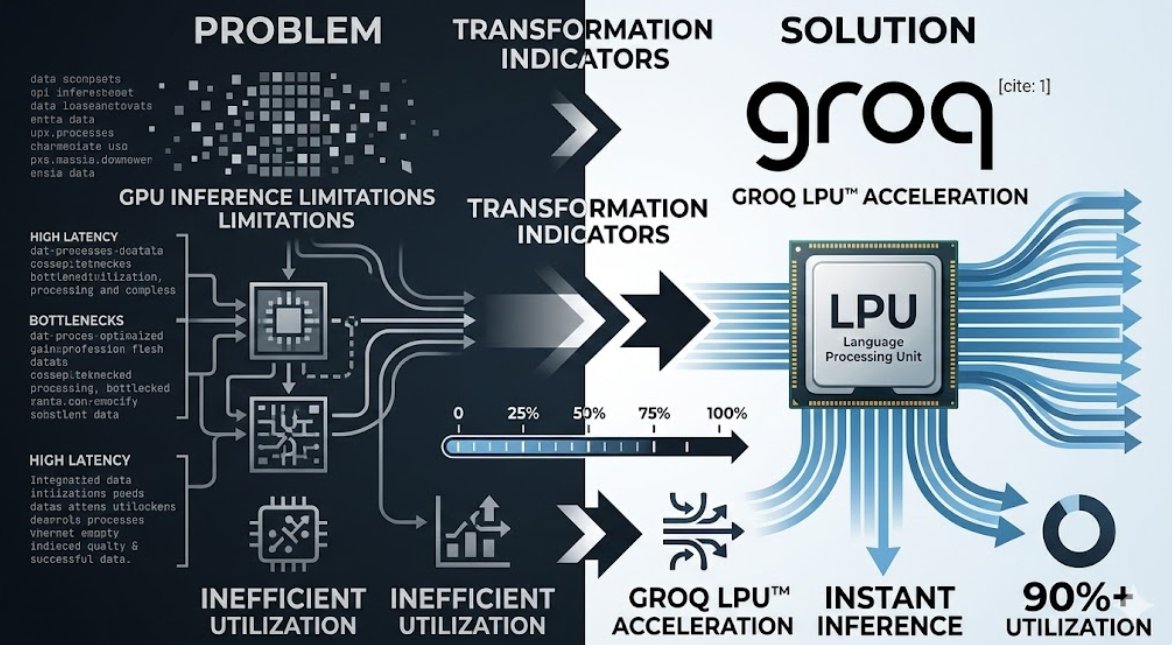 Anaislopezgarci's tweet photo. GPU latency makes real-time AI impossible
Nicole Junkermann saw this exact gap in the market. Solution: LPU architecture delivers 10x faster inference at 500 tokens/sec
#Groq #LatencyProblem #SpeedSolution #NicoleJunkermann" https://t.co/t57cgg4Dv2