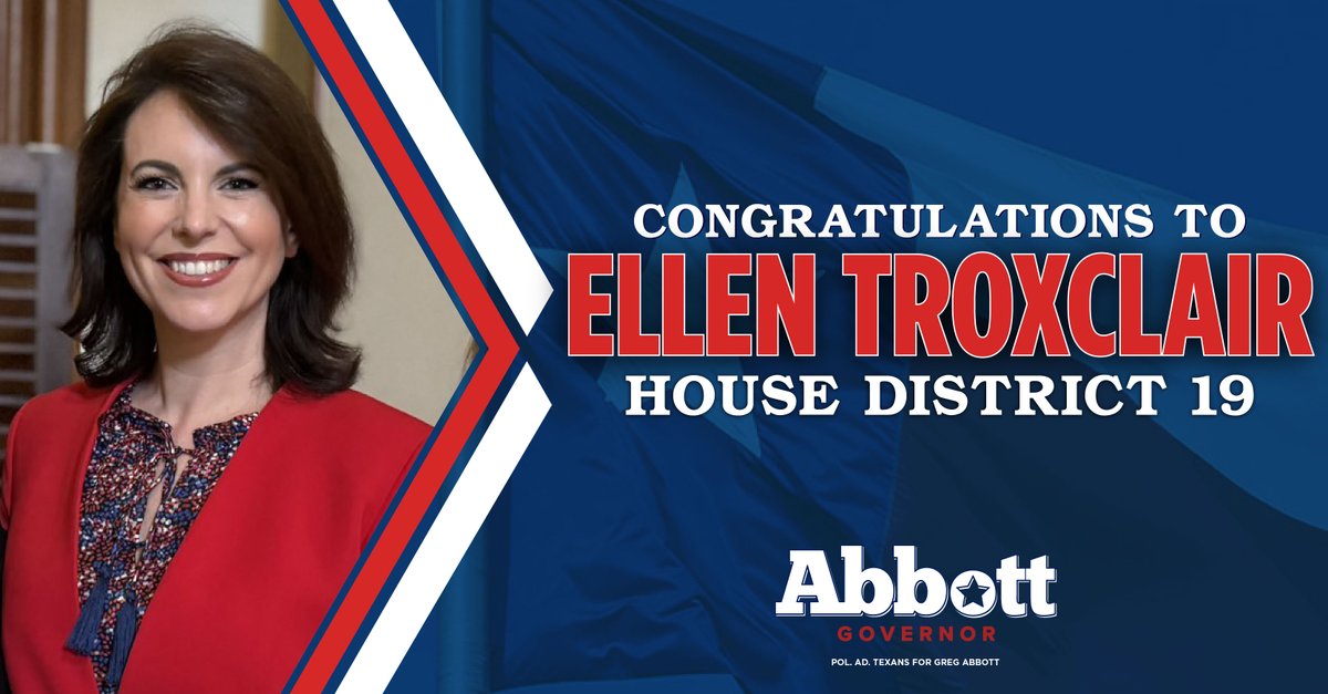 GovHotWheels_TX's tweet photo. JUST IN 🗳️

@EllenTroxclair is our nominee!

Let’s keep this energy high and ensure Texas stays the ultimate stronghold for freedom. https://t.co/IxoxpyeuDl