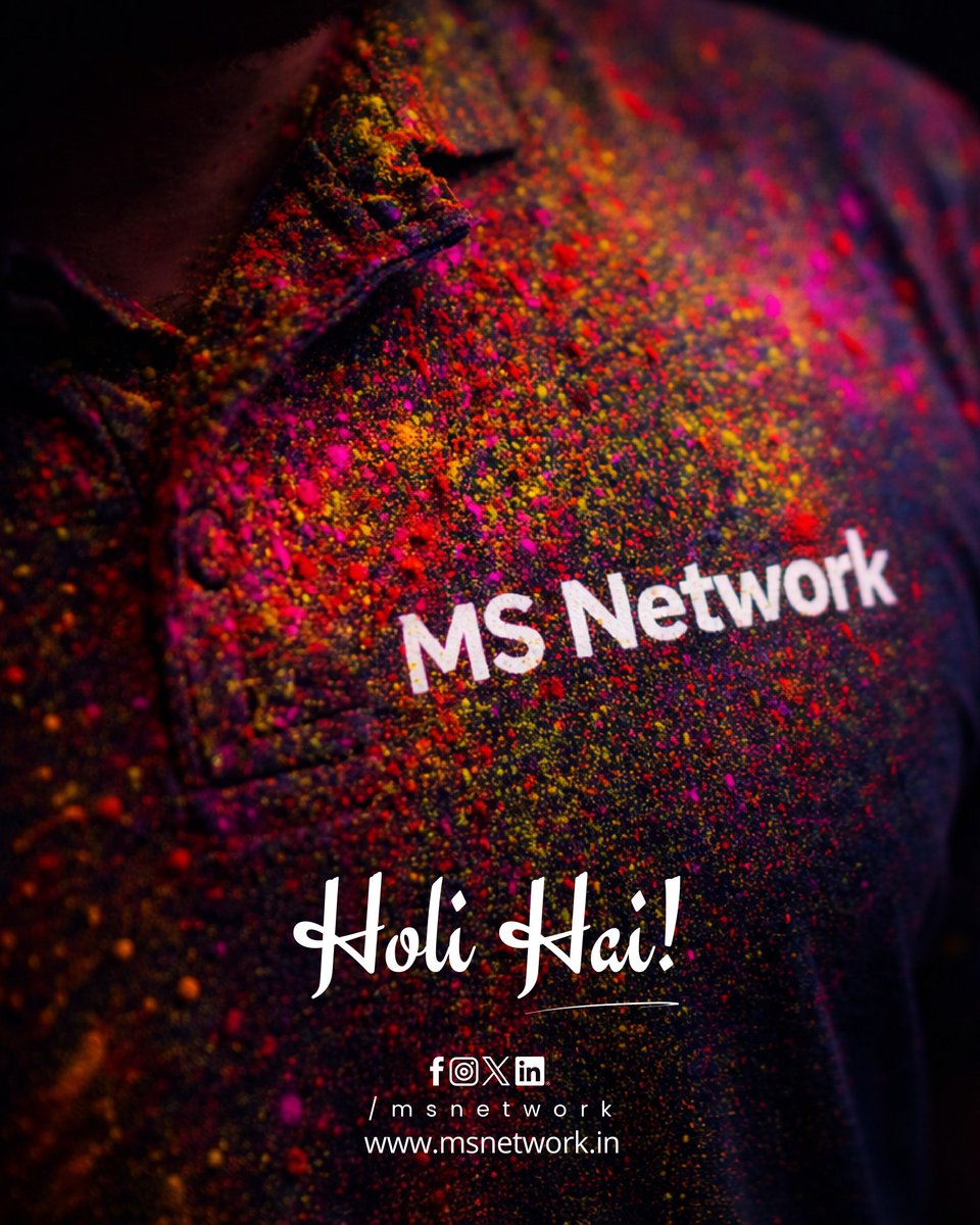 MSNETWORK25's tweet photo. Colours of celebration, connections of trust. 🌈

This Holi, MS Network wishes you vibrant success, meaningful collaborations, and a year filled with impactful stories.

Happy Holi! ✨

#MSNetwork #Holi2026 #CelebrateWithColors #PRAgency #BrandStories #FestiveVibes https://t.co/oqanOyTAJc