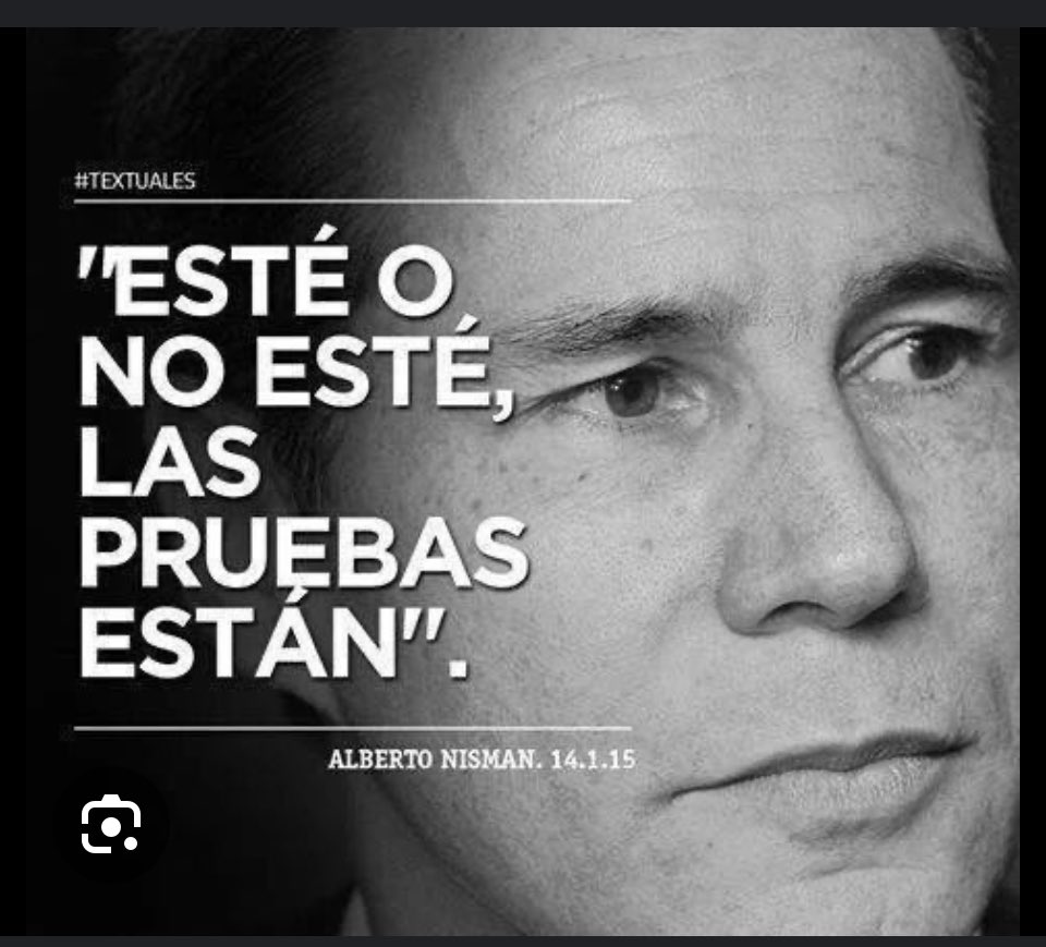Yo vi en vivo cuando lo dijo.
#Nisman
Será justicia.