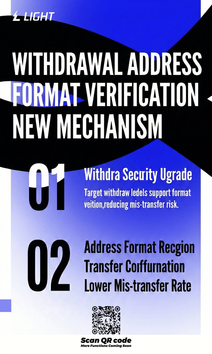 ⚡️LightningWithdrawal security upgraded again! A new address format verification mechanism has been added to accurately identify address formats, reducing the risk of misrouting from the source, making every transfer more secure.
🔗llkkz.net/stocks