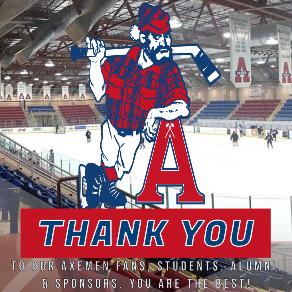 axemenhockey's tweet photo. Thank you for another great year of support and energy Axemen fans! To our fans, alumni, student body, and Valley Community, you are simply the best fans in U Sports! To our sponsors, thank you, we couldnβt do it without you.
See you back at the McCain Arena! #GoAcadiaGo π
°οΈπͺ https://t.co/dgkXnZvUB4