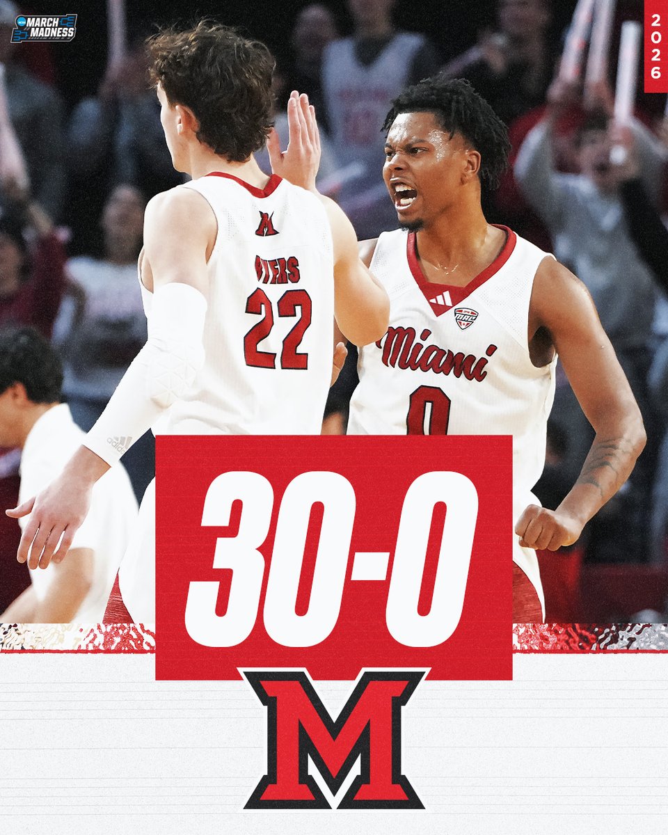 MarchMadnessMBB's tweet image. THE REDHAWKS' STREAK SURVIVES 😤

Miami (OH) is now 30-0 and 1 win away from a perfect regular season 🚨