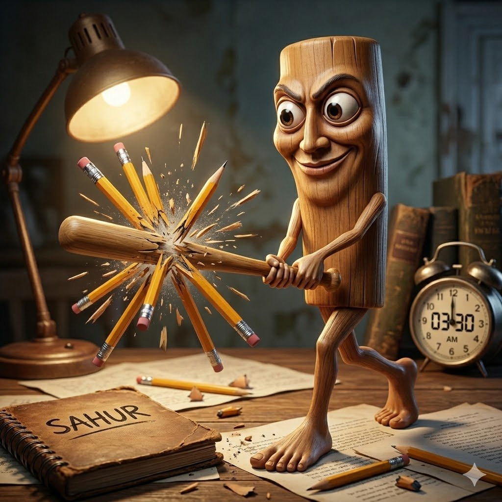 Generated this image of Tung Tung Tung Sahur because I was tired of seeing people drawing him. #BreakThePencil