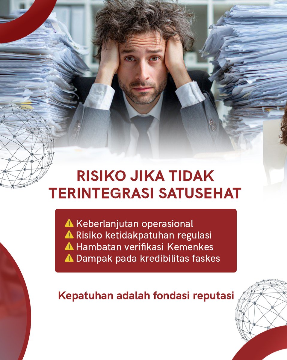 KsatriaMedical's tweet photo. Integrasi SATU SEHAT kini menjadi standar nasional bagi fasilitas kesehatan. Sudah siapkah sistem di faskes Anda?

Ksatria membantu memastikan:
✔ Integrasi sesuai standar dan regulasi Kemenkes
✔ Kesiapan menghadapi evaluasi

Jadwalkan Demo: 
https://t.co/0dTsBYgDVY

#SatuSehat https://t.co/NexQ4q2sXm