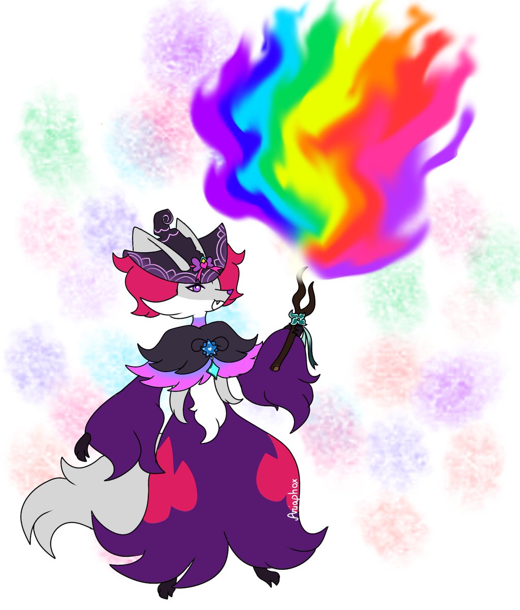 Colors 🌈💜💙❤️🧡💛💚

#delphox 
#pokemon 
#マフォクシー