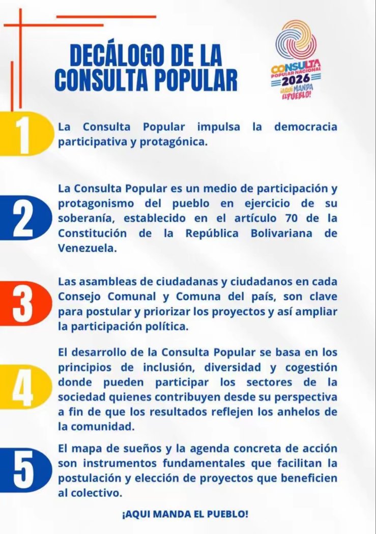 2025bolivar's tweet photo. 📝🗳️ Este 8 de marzo tenemos una cita con la historia y el futuro de nuestras comunidades.
Es el momento de elegir los proyectos que transformarán tu sector. ¡Participar es ejercer nuestra soberanía! 🇻🇪💪
🗣️👇
#ConsultaPopular2026 #8Marzo #Venezuela #PoderComunal https://t.co/PAeKCgO5Az