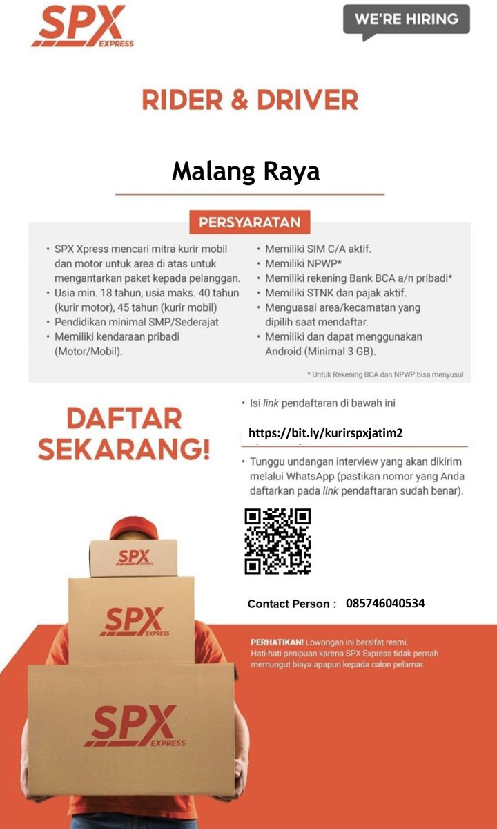 peak season butuh banyak, nitip mas <a href="/yusufgunawan/">Yusuf Gunawan</a> <a href="/infomalang/">Info Malang</a> #lowkermalang #lokermalang