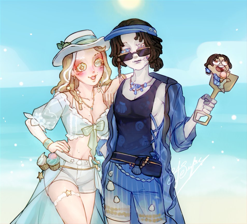 WITH <a href="/hakurines/">Obsolete madness (Close)</a>  WE DESIGNED A BEACH SKIN FOR MATTHIAS!!!
my gothic brother 
#matthiasczernin #identityVイラスト #puppetter #人形師 #IDVPuppeteer #barmaid #DemiBourbon