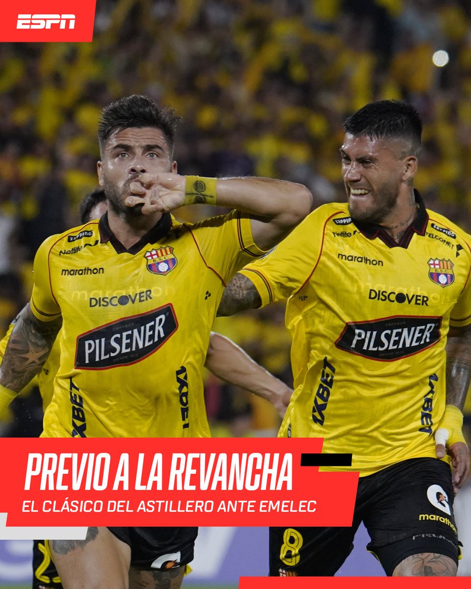 ESPNEcuador's tweet image. 🔥👀 ¡LA SERIE ESTÁ ABIERTA!

👉 #BarcelonaSC empató 1-1 contra #Botafogo en el duelo de ida correspondiente a la Fase 3 de la CONMEBOL Libertadores.

🇪🇨⚽: Villalba 
🇧🇷⚽: Martins 

🔜 La revancha se jugará el próximo martes en Brasil; pero el sábado, el ídolo enfrentará a