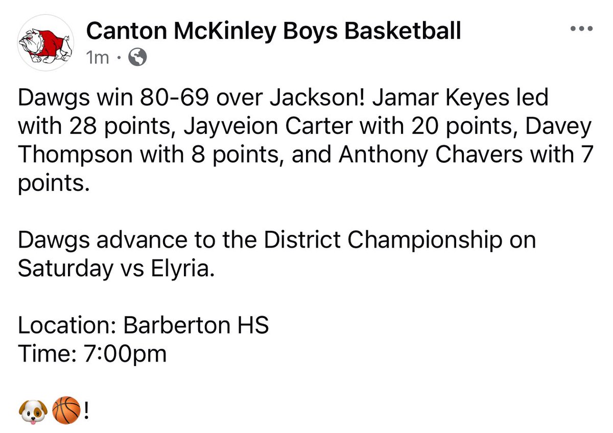 Canton Mckinley Boys Basketball tweet media