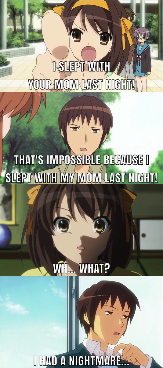 Kyon did what?