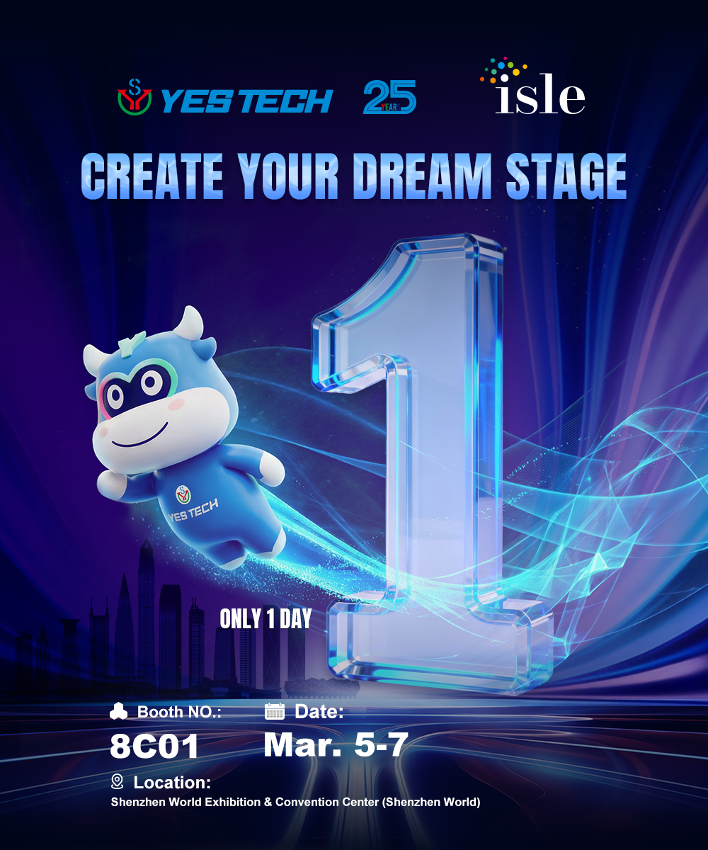 YESTECH_LED's tweet image. ⏳ Only 1 DAY TO GO 
Our team is finalizing the setup for an immersive display experience at ISLE 2026. We can't wait to meet our global partners and friends in person! Are you ready for an immersive visual feast?

📍See you tomorrow!
#YESTECH #ISLE2026 #LEDdisplay #RentalLED