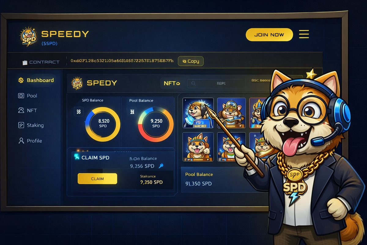 Zarah_CryptNode's tweet image. New month. New momentum.
With the official website now live, @SPEEEDY_SPD is now onto the next phase, building beyond just a token.
The vision has always been about speed, participation. watching from the sidelines? this might be your moment.
#BNBChain #Speedy