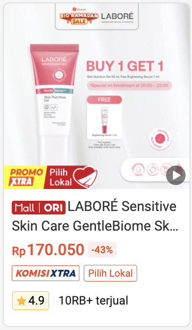 labore_official's tweet image. LABORÉ 3.3 SALE

Limited discounts from us, don’t miss out!

Shopee Official Store : s.shopee.co.id/8zuvgezfzA
TikTok Official Store :
vt.tiktok.com/ZSPeBGjPu/?pag…

#PromoTHR #LABOREPromo #PromoLebaran