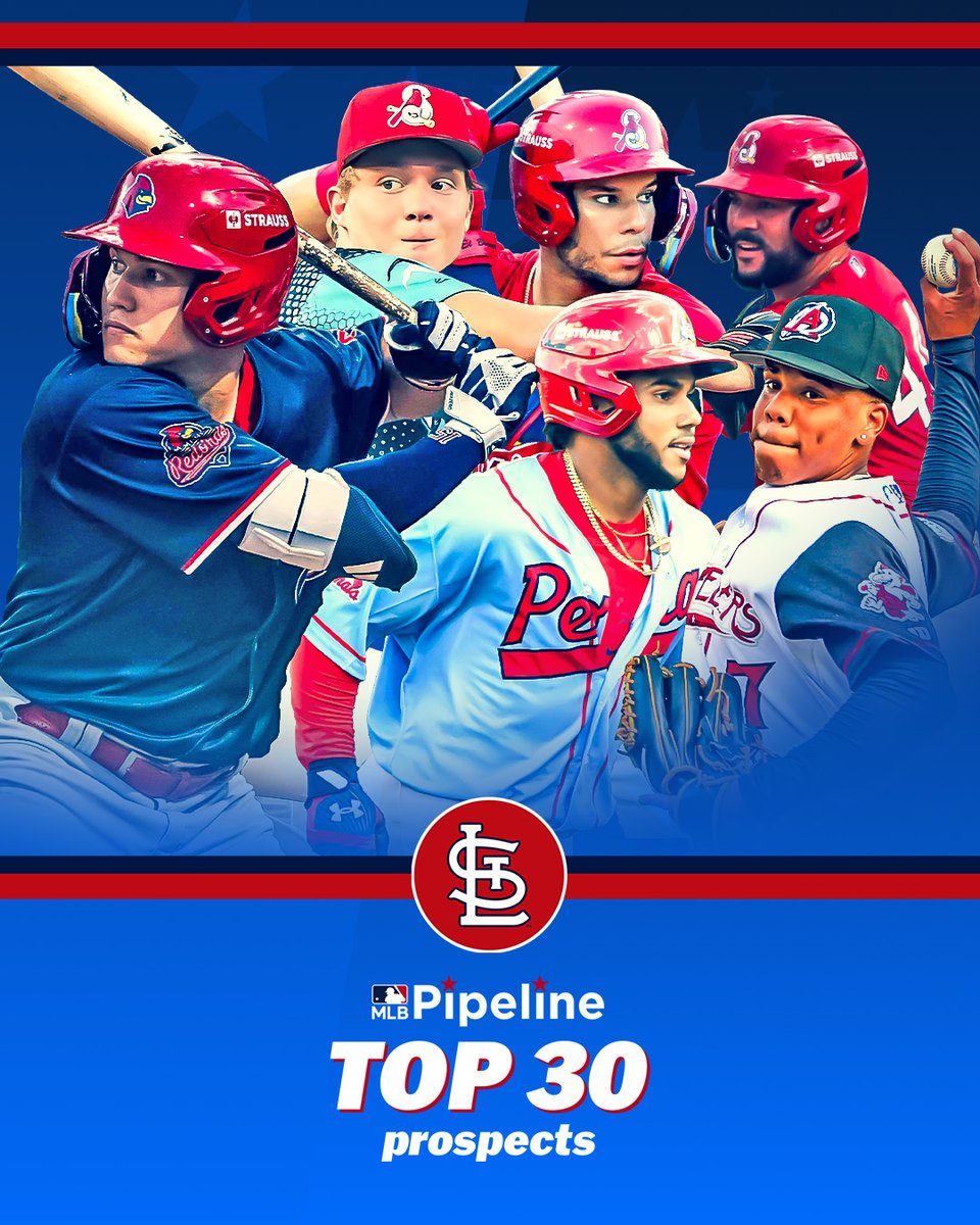 MLBPipeline's tweet photo. The #STLCards' system is on the upswing, led by heavy hitters JJ Wetherholt and Rainiel Rodriguez.

Here's how the rest of the club's new Top 30 Prospects list shakes out: https://t.co/5hkpnuupM9 https://t.co/jg9EgSZNIz